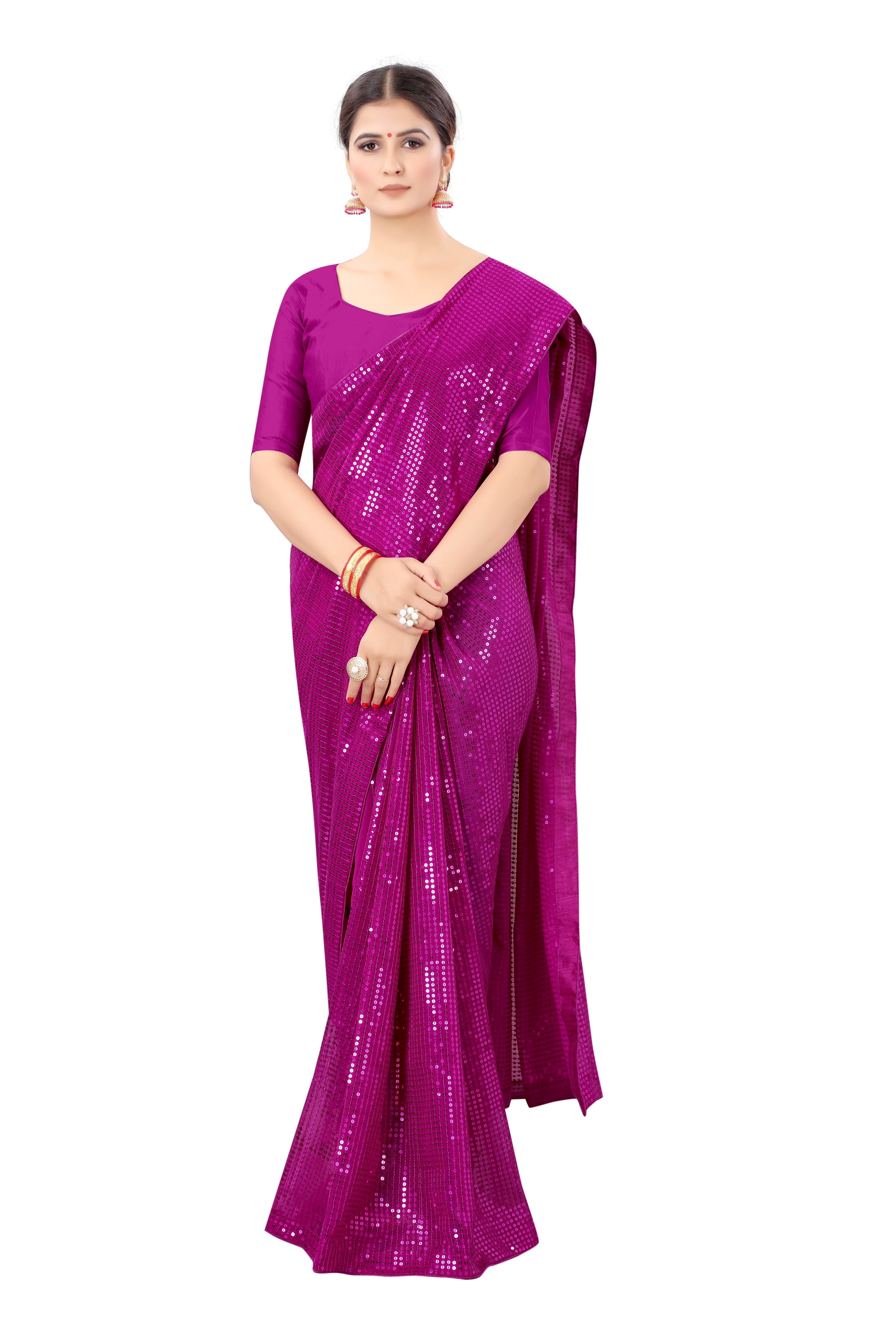 Party Wear Designer Saree With Sequence Work