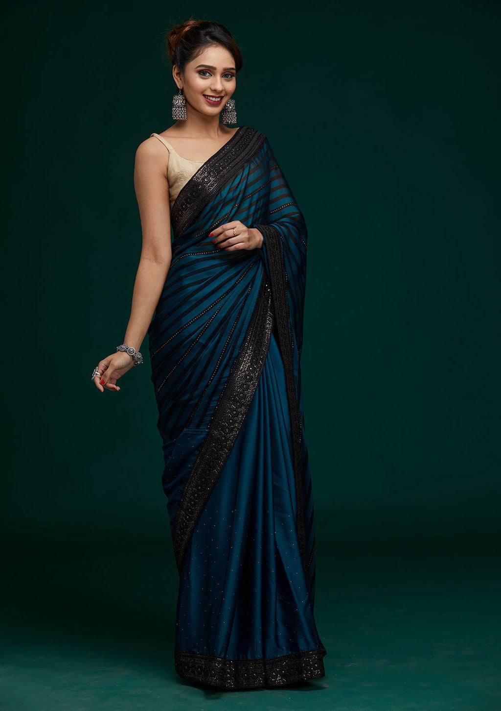 Trending Saree With Sequence Embroidery Work
