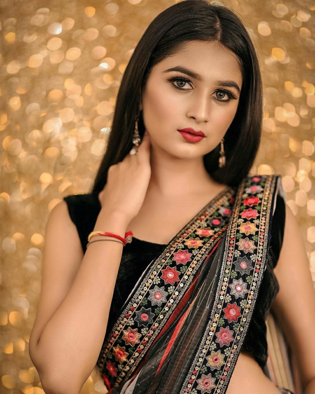 Designer Party Wear Saree With Digital Print