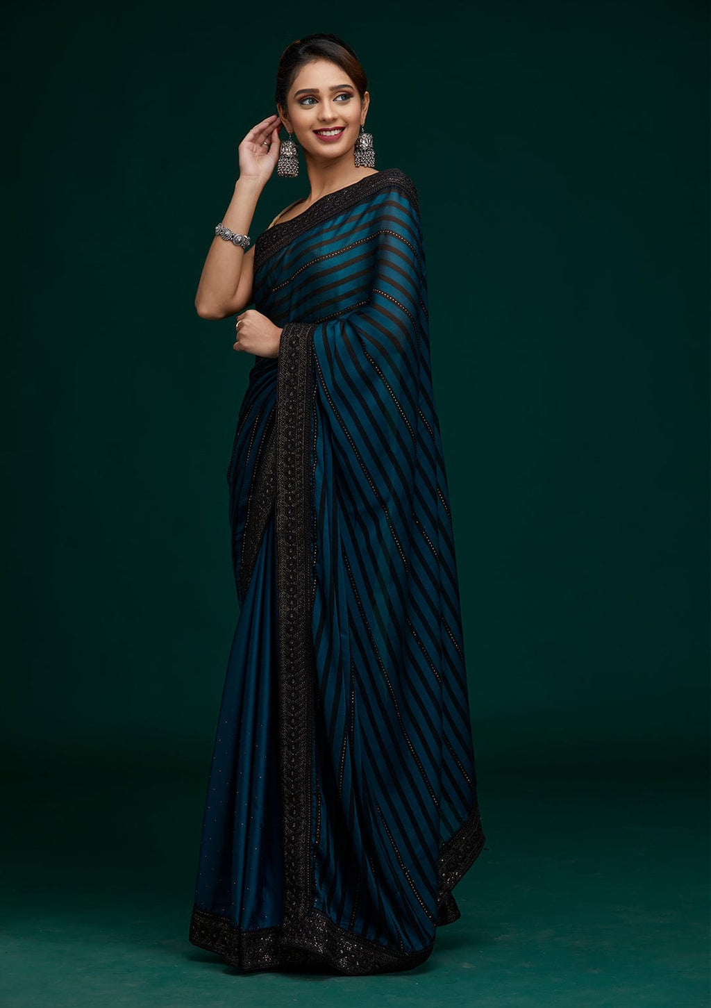 Trending Saree With Sequence Embroidery Work