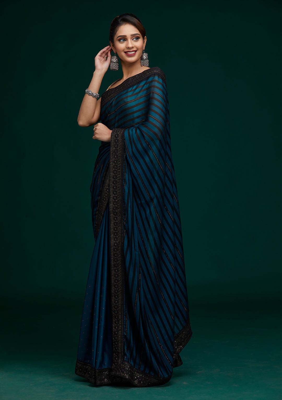 Trending Saree With Sequence Embroidery Work