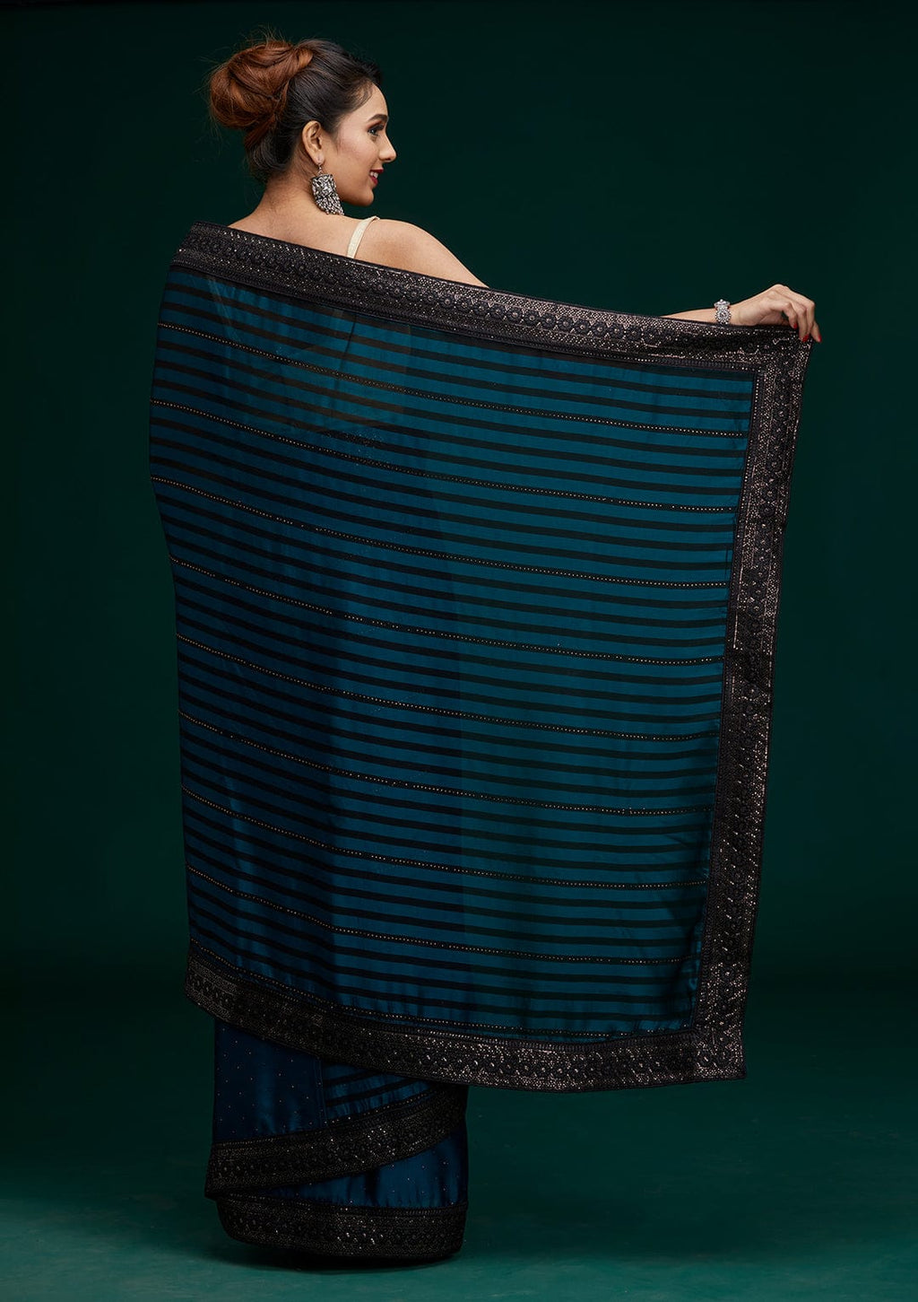 Trending Saree With Sequence Embroidery Work