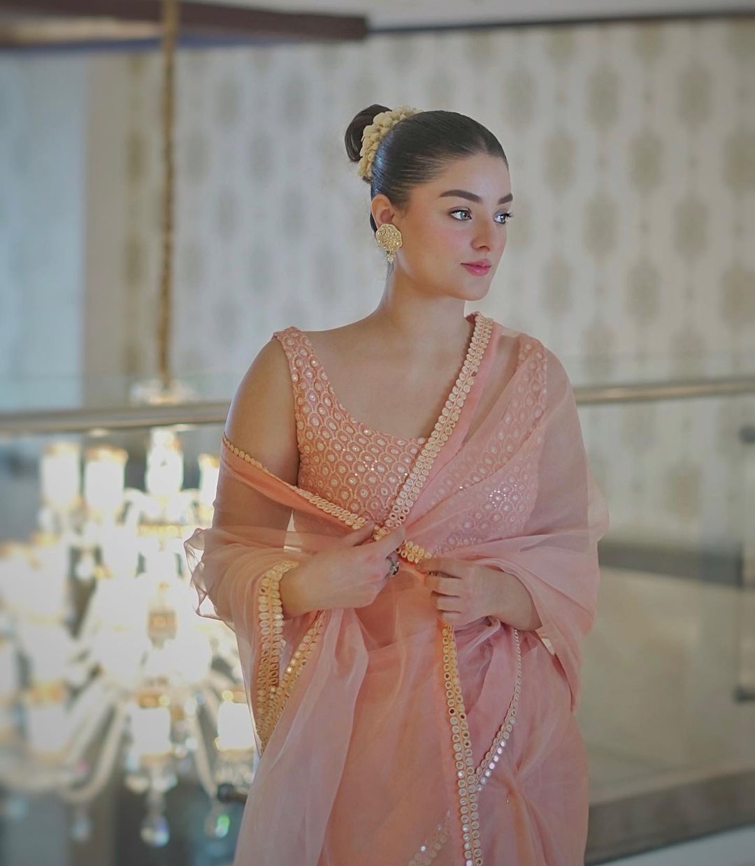 Designer Party Wear Saree With Embroidered Sequence Work