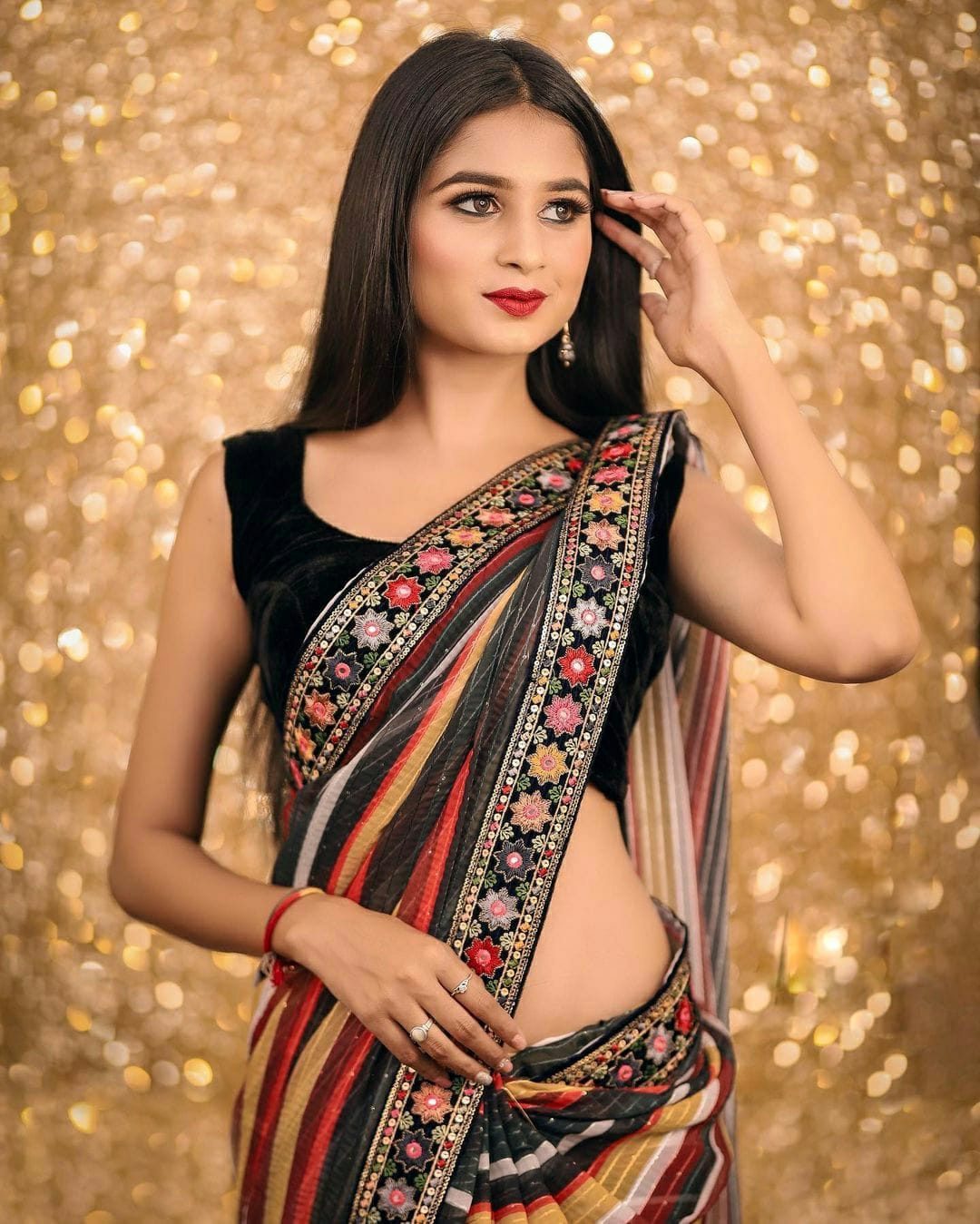 Designer Party Wear Saree With Digital Print