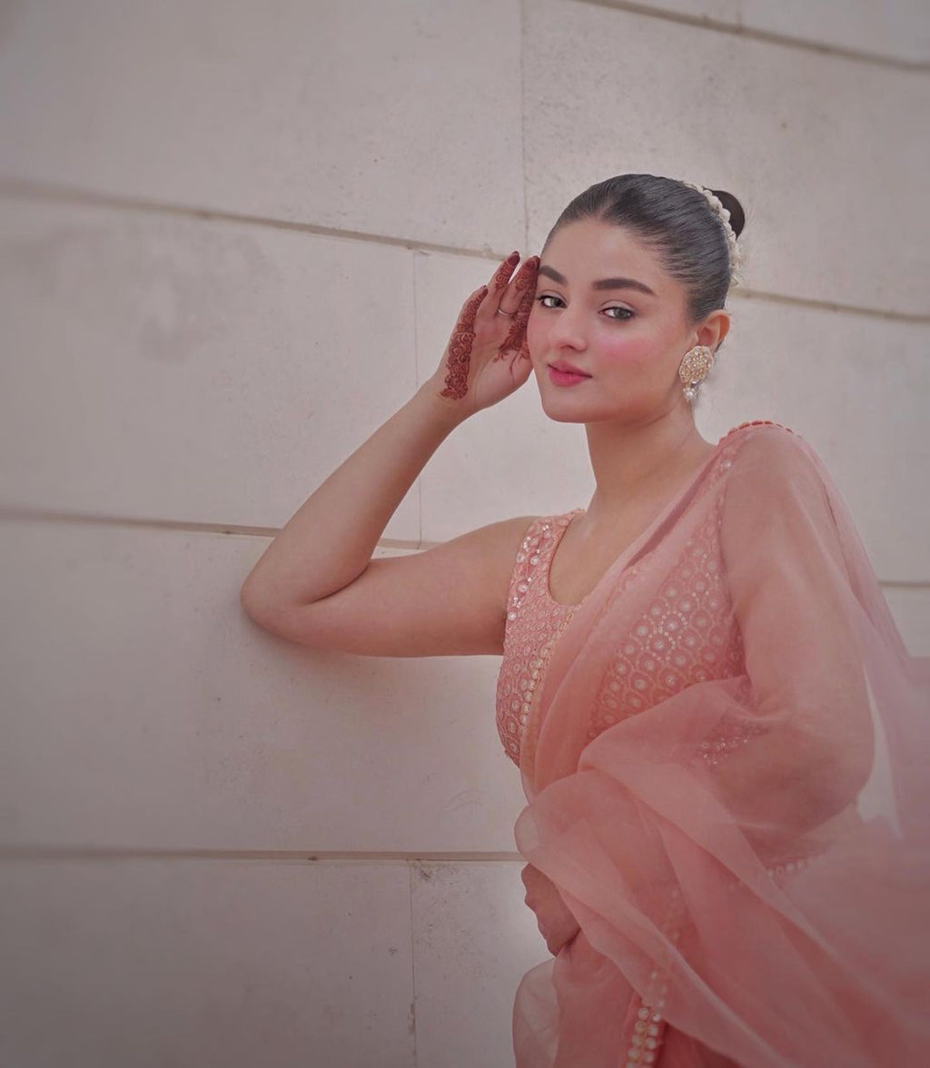 Designer Party Wear Saree With Embroidered Sequence Work