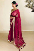 Fancy Saree With Sequence Embroidery, Thread & With Dori work