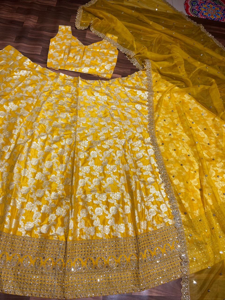 Beautiful Party Wear Lehenga Choli With Embroidery Work