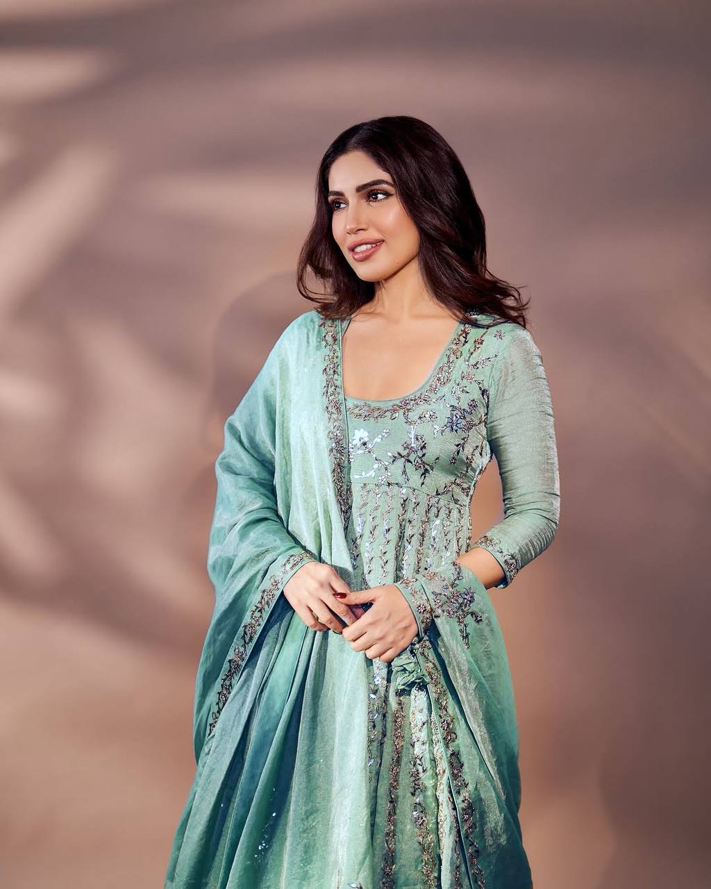 Party Wear Look Gown-Bottom And Dupatta With Sequins Embroidery Work