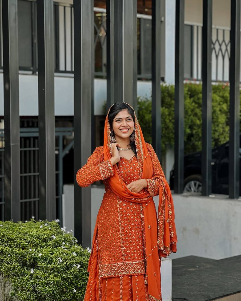 Party Wear Look Suit Set With Zari & Sequins Embroidery Work