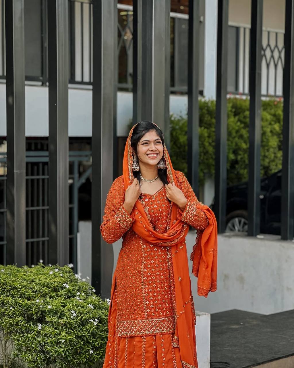 Party Wear Look Suit Set With Zari & Sequins Embroidery Work