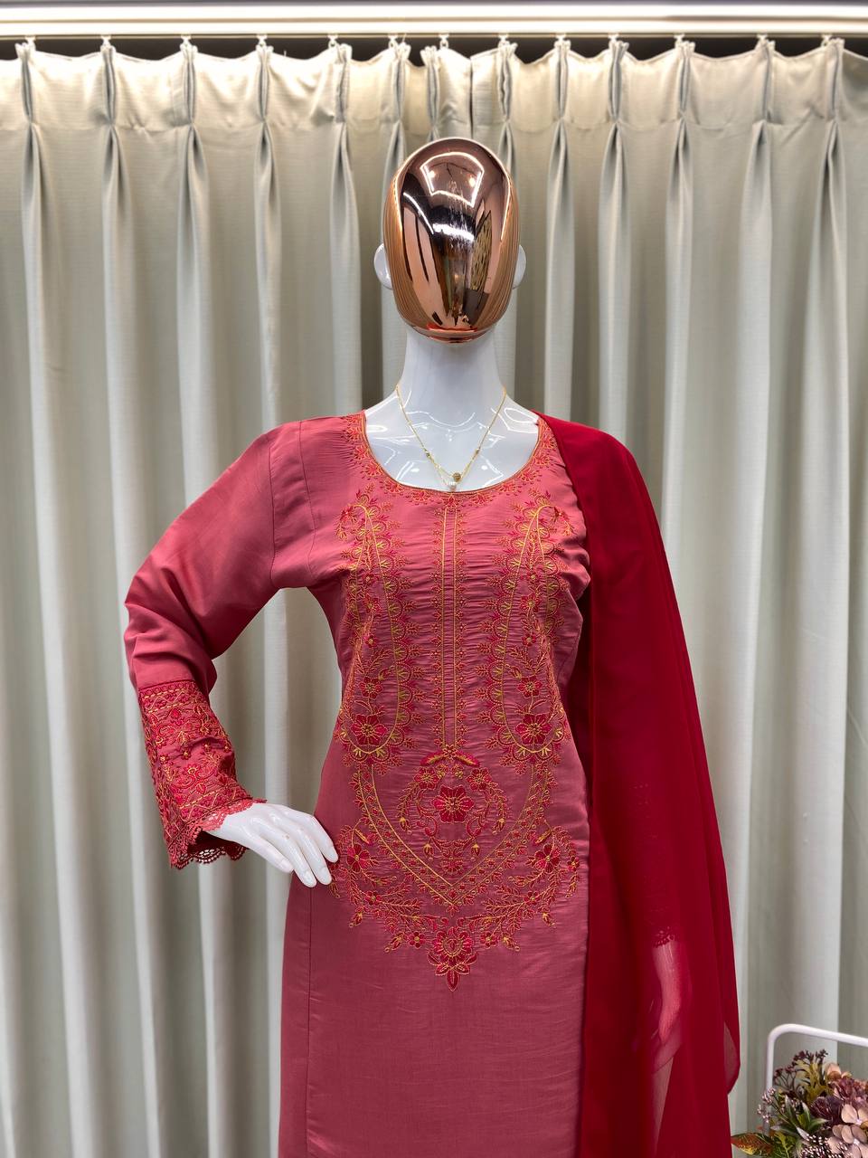 Party Wear Look Top And Bottom With Dupatta