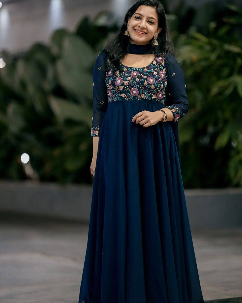 Party Wear Look Designer Gown And Dupatta