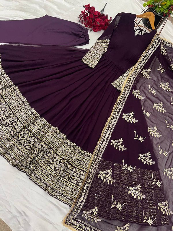 Designer Party Wear Look Gown With Dupatta