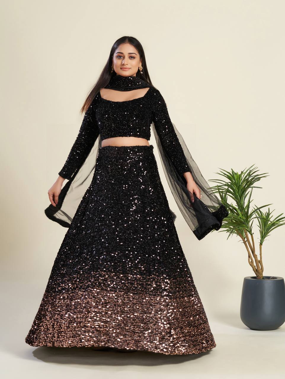 Party Wear Lehenga Choli With Heavy Sequence Work