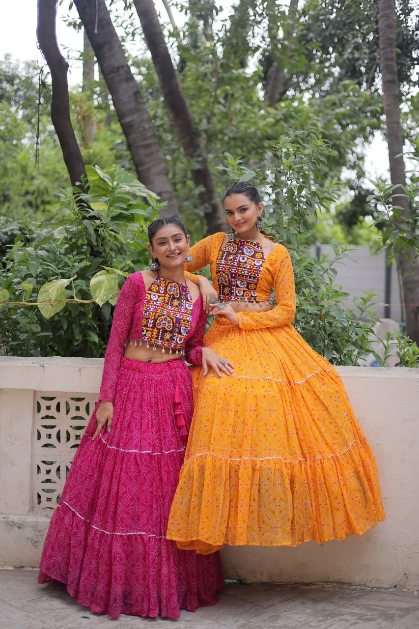 Navratri Special Lehenga Choli With Gota Patti Lace Work