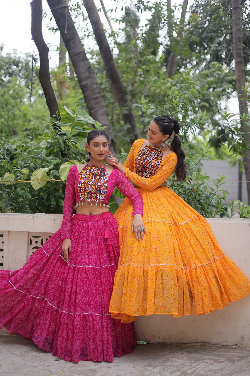 Navratri Special Lehenga Choli With Gota Patti Lace Work