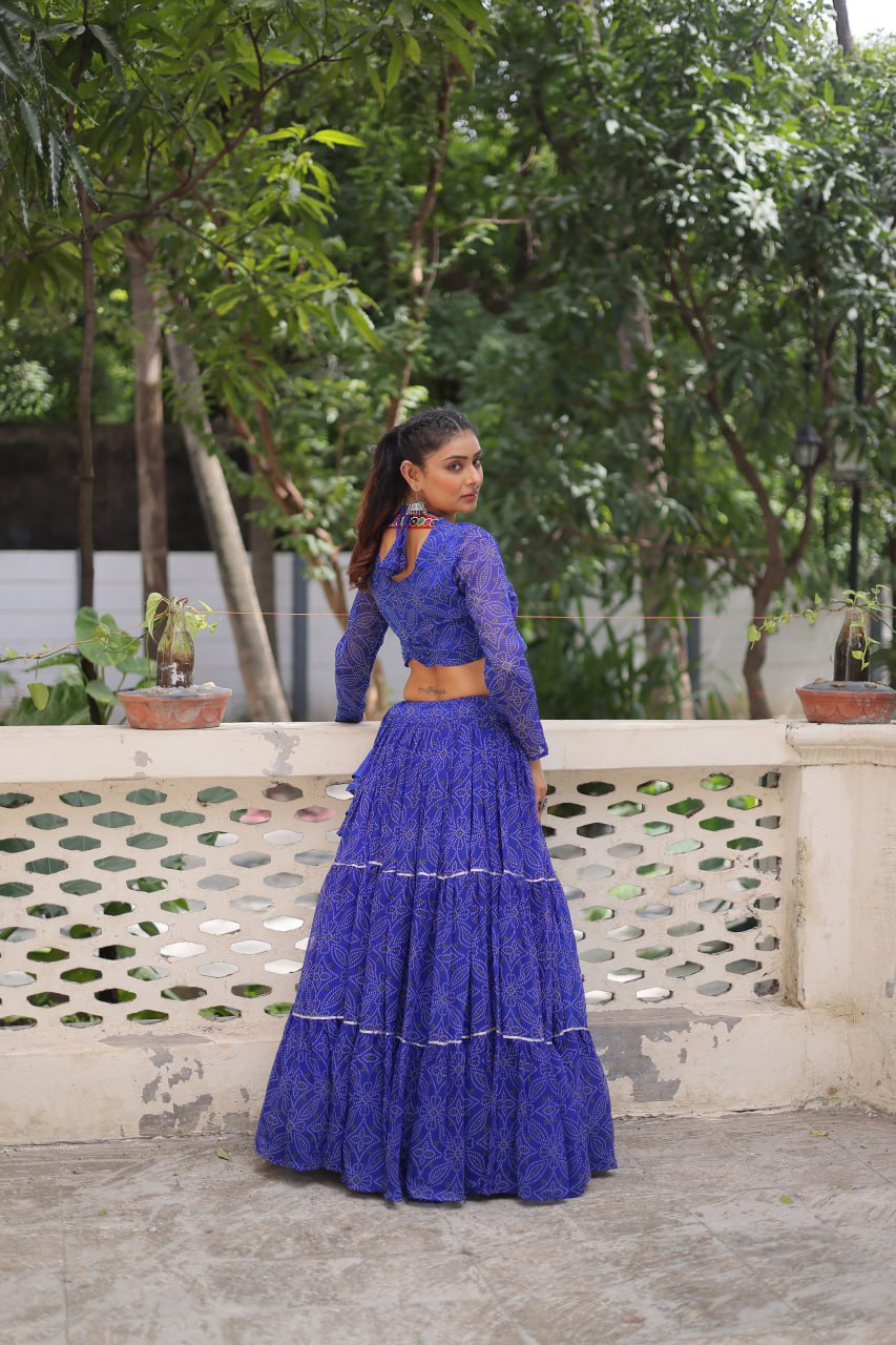 Navratri Special Lehenga Choli With Gota Patti Lace Work