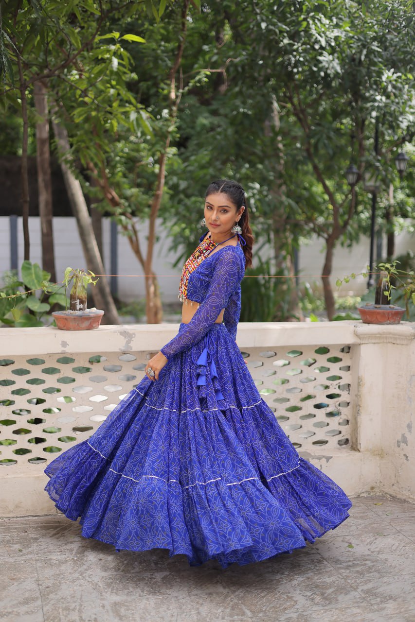 Navratri Special Lehenga Choli With Gota Patti Lace Work