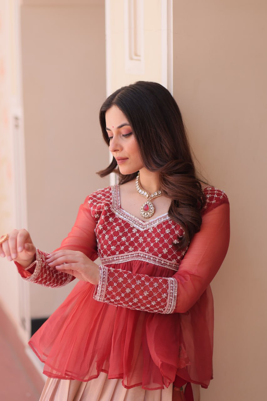 Party Wear Look Beautiful Lehenga Choli With Flower Print