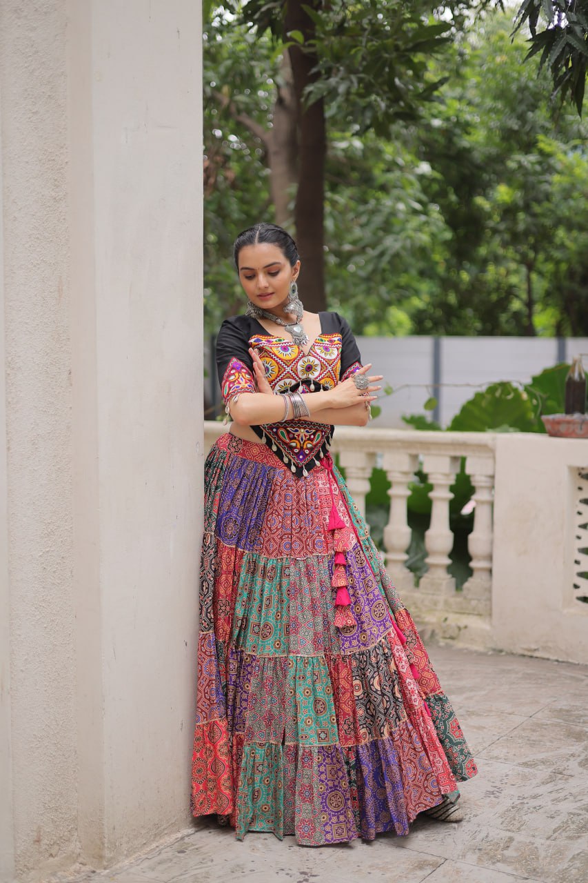 Navratri Special Lehenga Choli With Embroidered Codi Lace Work
