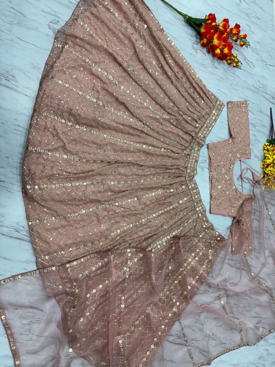 Beautiful Most Trending Lehenga Choli With Thread Embroidery