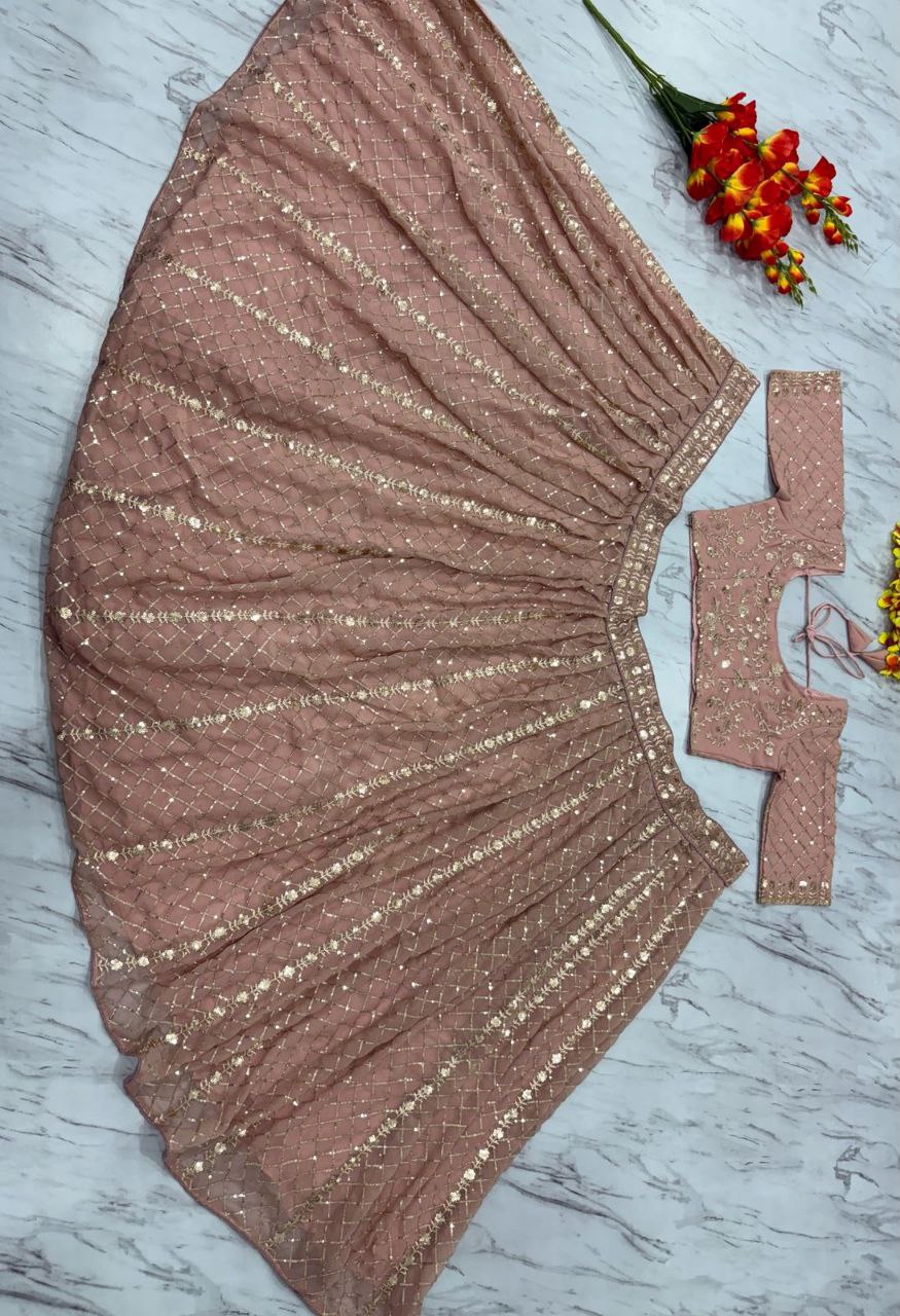 Beautiful Most Trending Lehenga Choli With Thread Embroidery