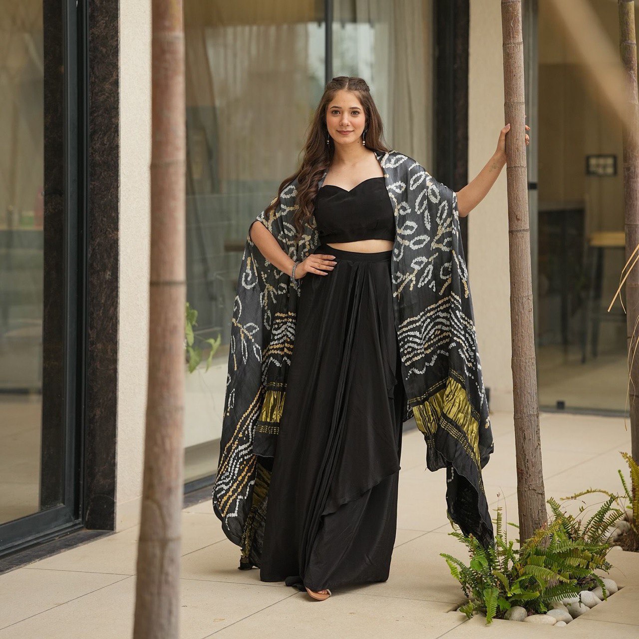 Party Wear Look Designer Blouse-Skirt And Shrug