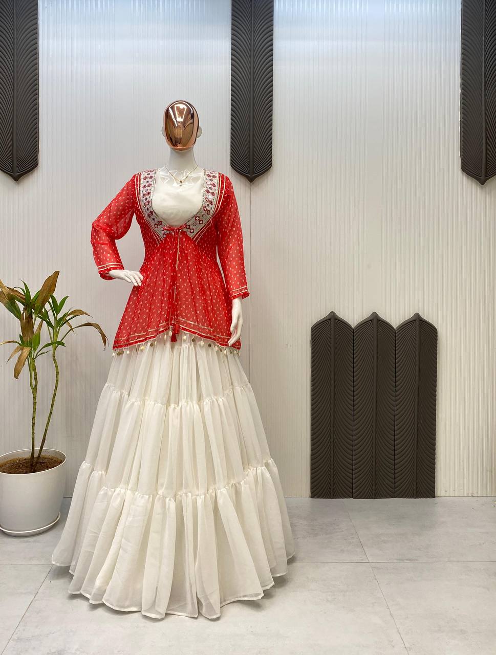 Party Wear Beautiful Lehenga Choli And Koti