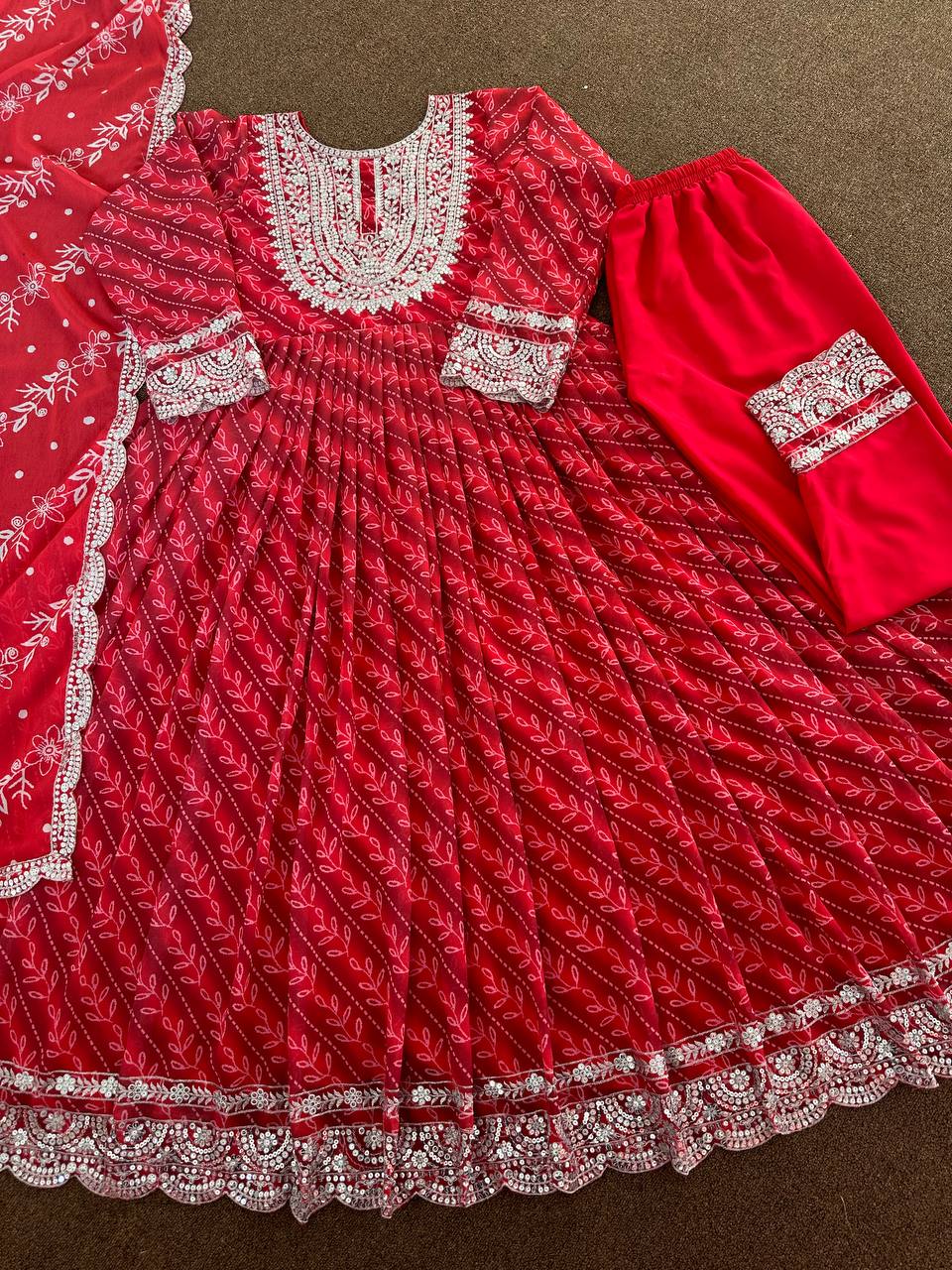 Beautiful Gown - Bottom & Dupatta With Fancy Digital Print