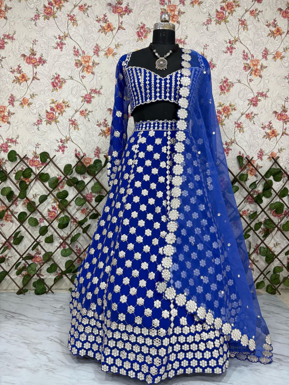 Beautiful Most Trending Lehenga Choli With Foil Mirror Work