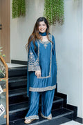 Designer Work Top-Bottom And Dupatta With Embroidery Work