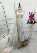 Beautiful Gown -Pent And Dupatta Embroidery Sequence Work