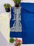 Designer Party Wear Look Top ,Dhoti Salwar And Dupatta