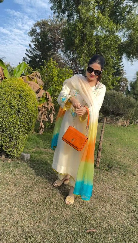 Fancy Top-Bottom And Dupatta With Heavy Embroidery Sequence Work