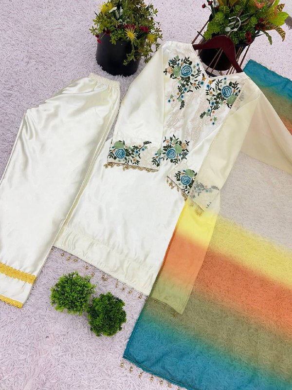 Fancy Top-Bottom And Dupatta With Heavy Embroidery Sequence Work