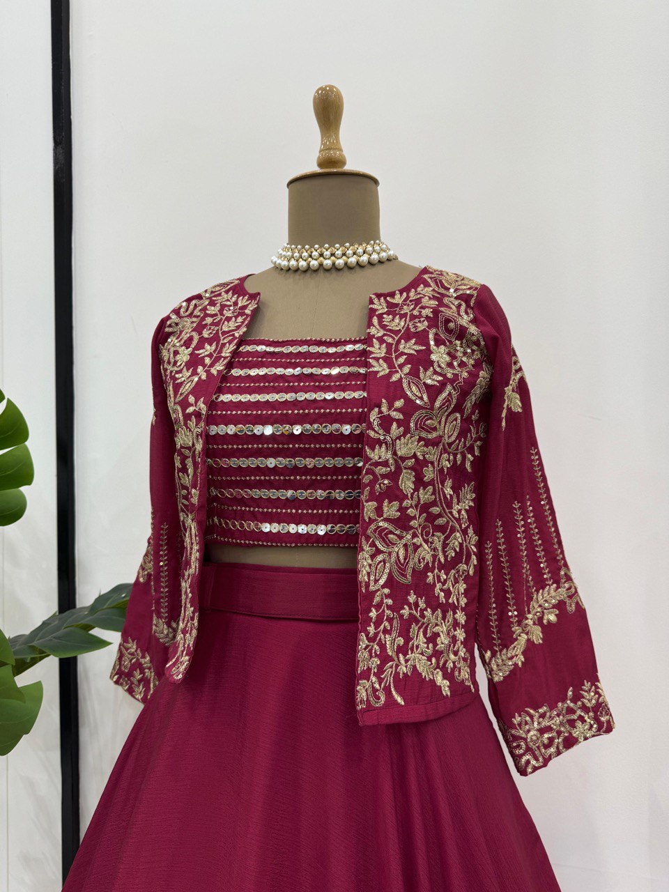 Party Wear Look Designer Lehenga Choli With Koti