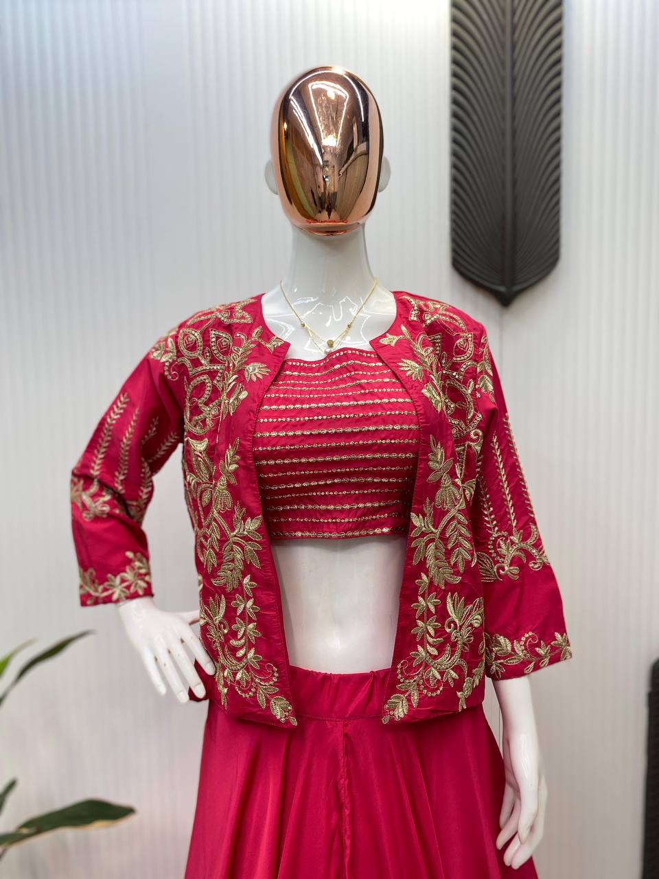 Party Wear Look Designer Lehenga Choli And Koti