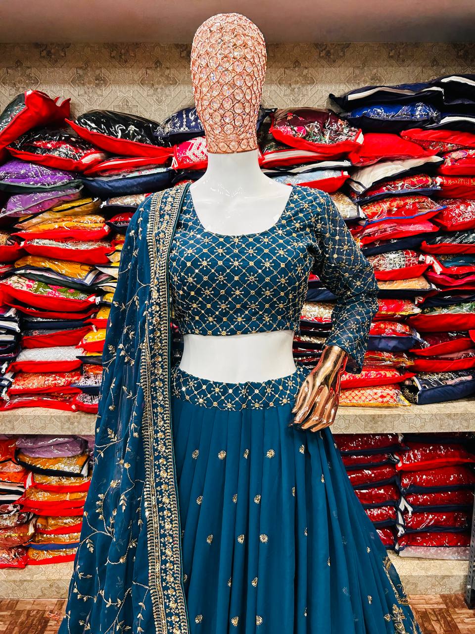 Designer Party Wear Lehenga Choli With Sequence Embroidery Work