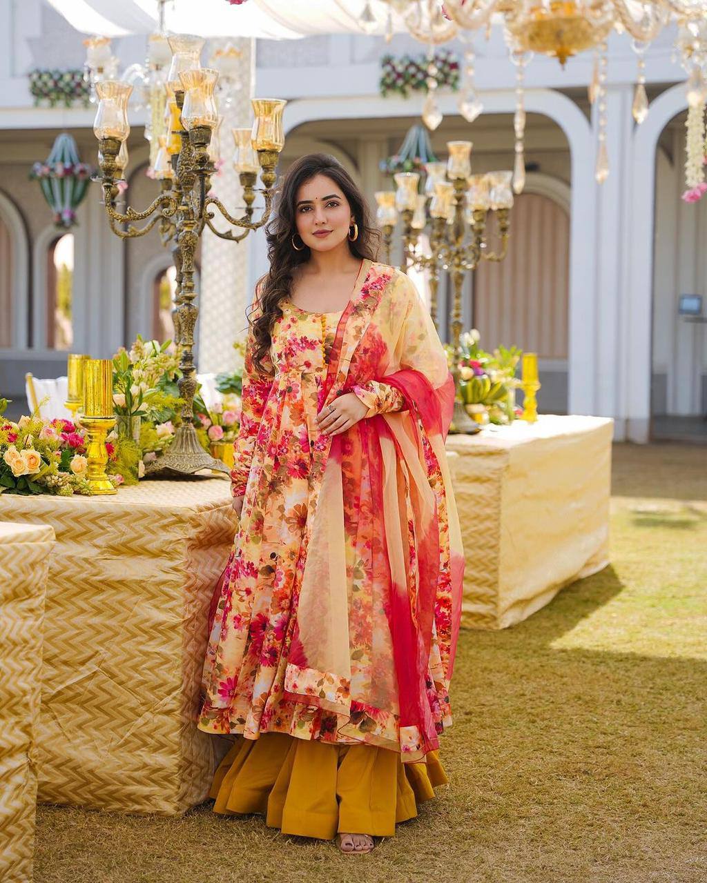 Party Wear Look Top And Bottom With Dupatta