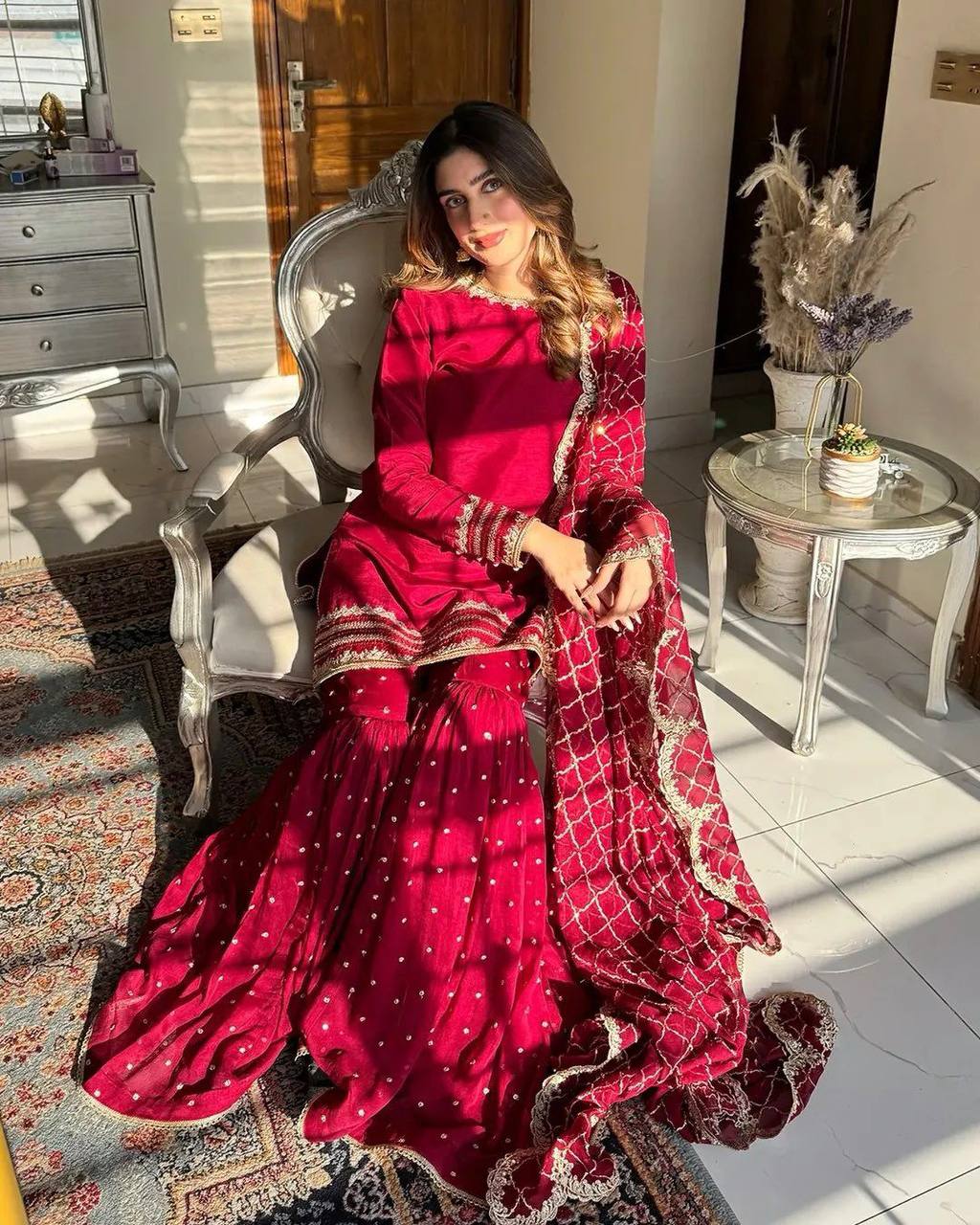 arty Wear Look Top-Plazzo And Dupatta With Heavy Embroidery Work