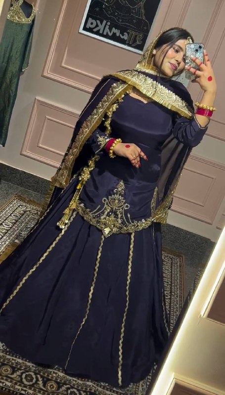 Beautiful Party Wear Fancy Top Bottom And Plazzo