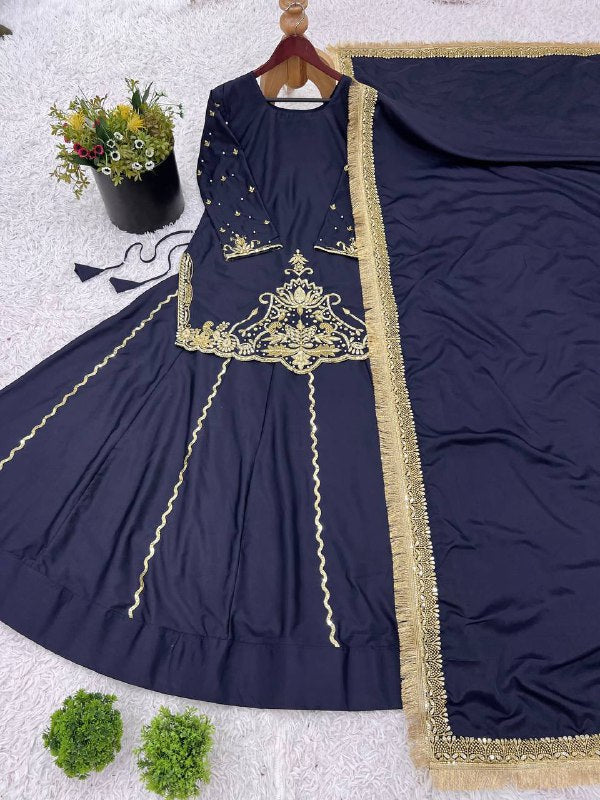 Beautiful Party Wear Fancy Top Bottom And Plazzo