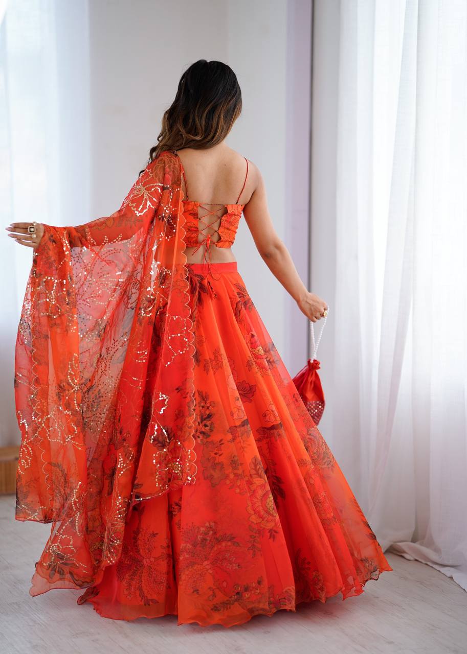 Party Wear Lehenga Choli With Embroidery Sequence Work