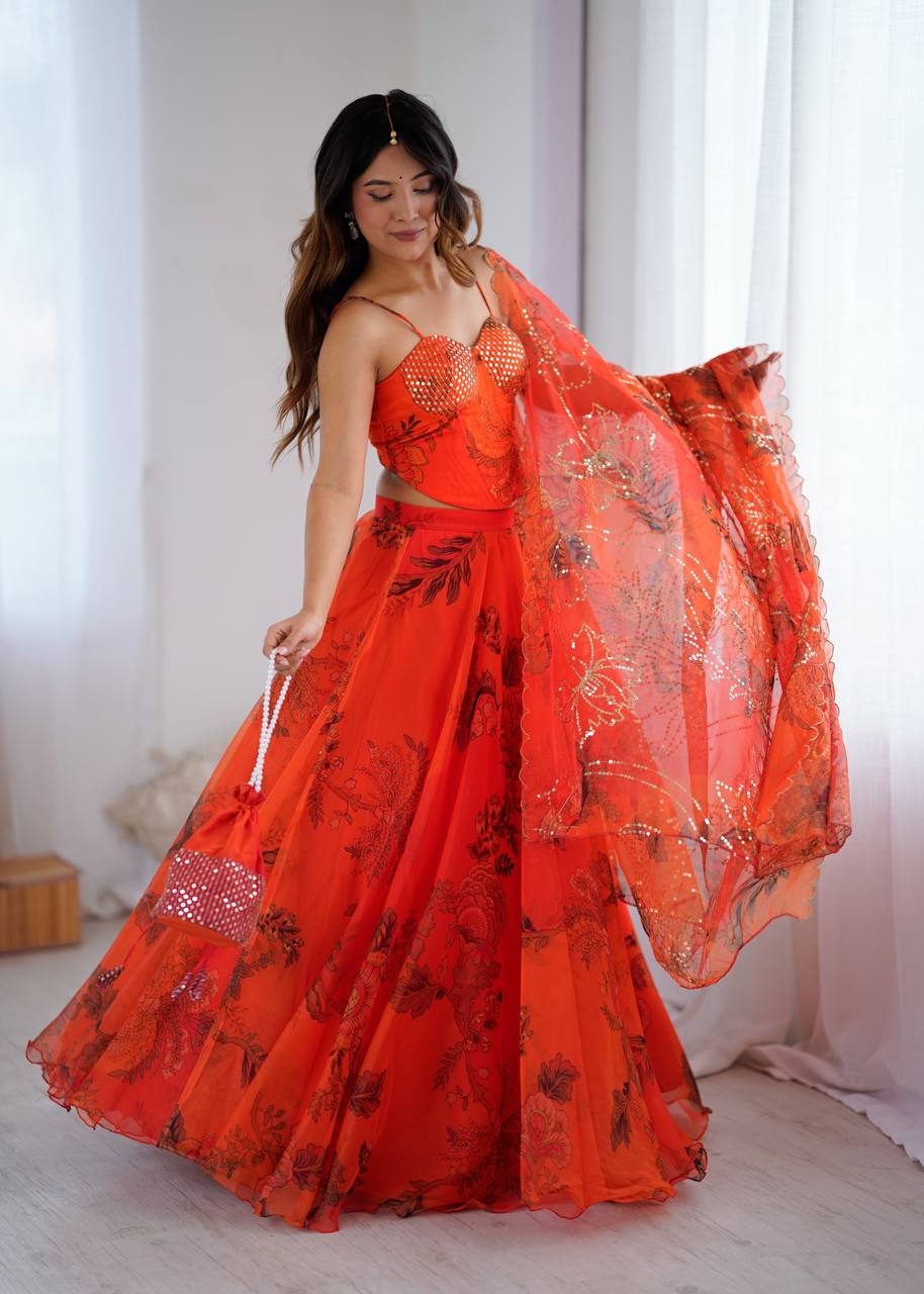 Party Wear Lehenga Choli With Embroidery Sequence Work