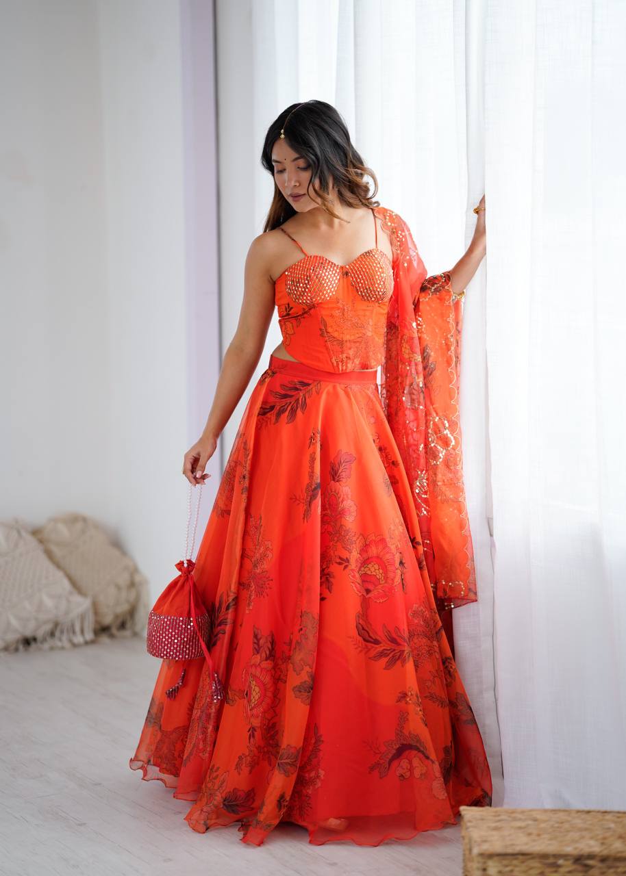 Party Wear Lehenga Choli With Embroidery Sequence Work