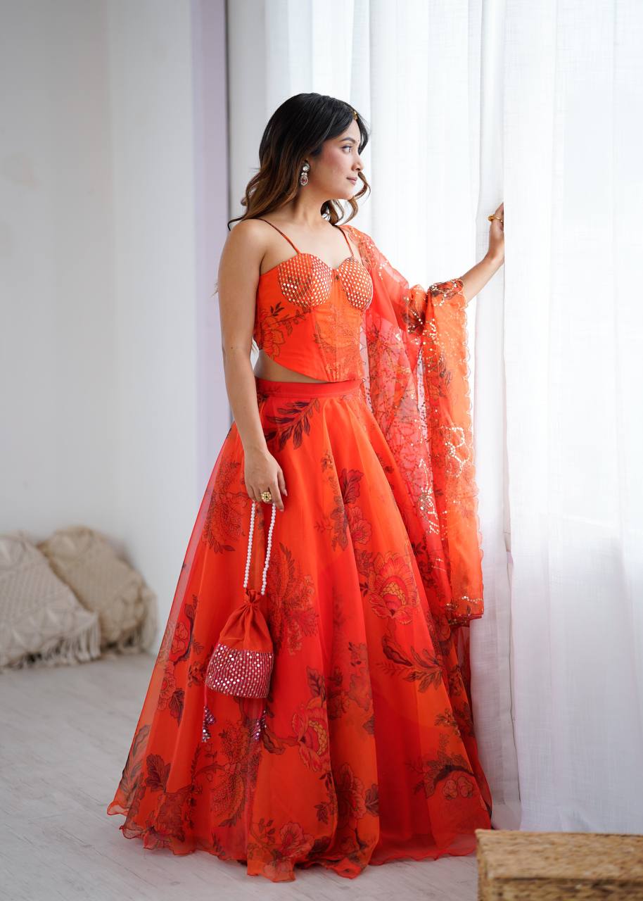 Party Wear Lehenga Choli With Embroidery Sequence Work