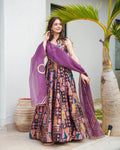 Party Wear Look Designer Anarkali Gown And Dupatta
