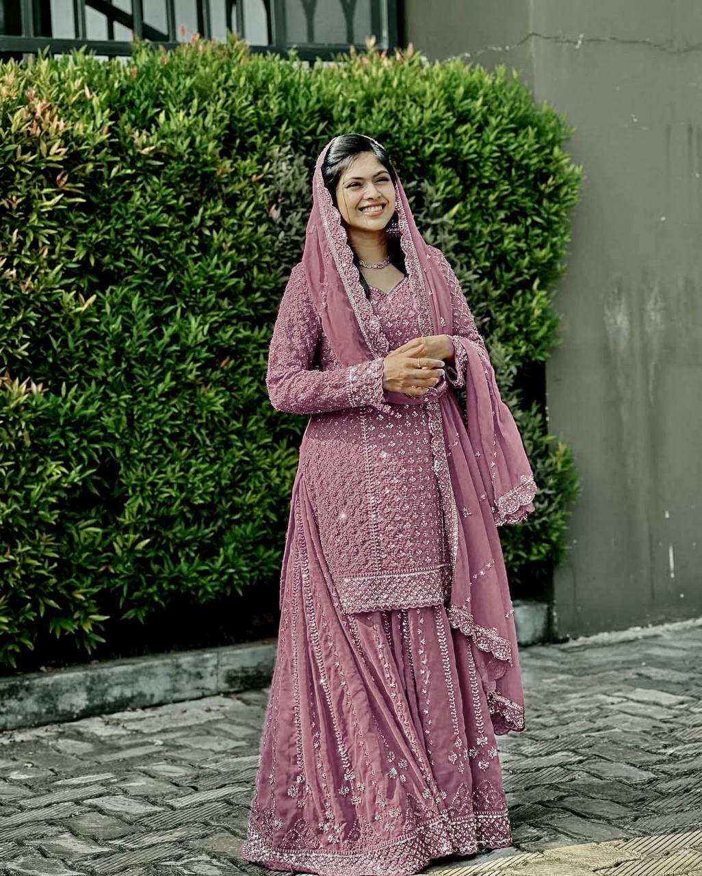 Party Wear Look Suit Set With Zari & Sequins Embroidery Work