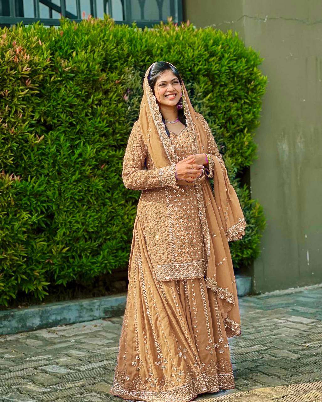 Party Wear Look Suit Set With Zari & Sequins Embroidery Work