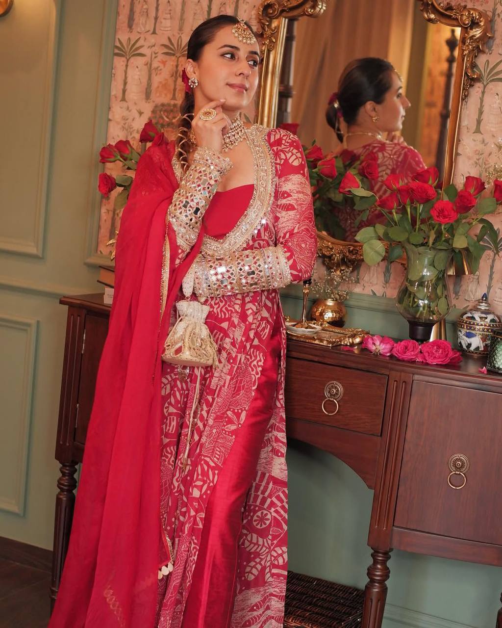 Party Wear Look Designer Top-Bottom With Blouse And Dupatta